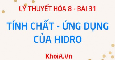 Tính chất vật lý, Tính chất hóa học của Hidro H2 và Ứng dụng - Hóa 8 bài 31
